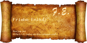 Friebe Enikő névjegykártya